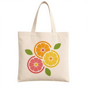 Citrus Print <b>Canvas</b> Tote Bag Fashion Open Top Shoulder <b>Handbag</b> for Shopping and Daily Use All Seasons Portable - Product Image 1