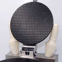 Machine à gaufres manuelle portable à double tête, antiadhésive, pour cornets de crème glacée, avec certificat CE