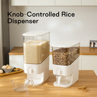 ANYA Récipient de stockage de riz et de grains en plastique de grande capacité grand distributeur de nourriture pour l'organisation de la cuisine en gros
