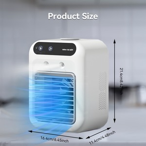 Ventilador Humidificador con 2 Velocidades, Aire Acondicionado Portátil, Ventiladores Pequeños USB Recargables, Ventiladores de Escritorio con Rociador para Oficina, Dormitorio - Product Image 3