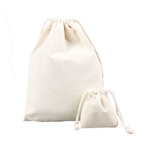 Custom Brand Logo 30x40cm Natural <b>Drawstring</b> Cotton Shoes Pouches Slippers <b>Bags</b> - Product Image 5