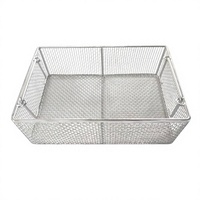 Panier en treillis métallique tissé en acier inoxydable sanitaire de qualité alimentaire SS 304 316, pliable, pour rangement et passoire, pour usage médical, cuisine, pique-nique