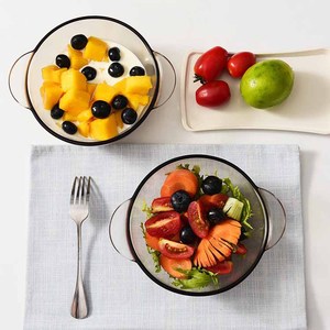 Juego de cuencos de vidrio resistentes al calor, horno <span class=keywords><strong>microondas</strong></span>, cuenco de vidrio para ensalada de colores <span class=keywords><strong>barato</strong></span> - Product Image 5