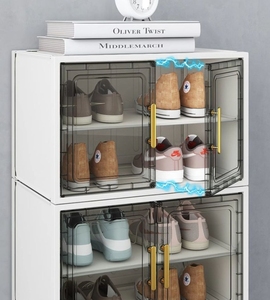 Grande capacità moderna scatola di scarpe di plastica trasparente formica <span class=keywords><strong>scarpiera</strong></span> facile da montare nuova porta armadio mobili da pranzo per la casa - Product Image 4