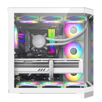 Nouveau Design Mode Boîtier PC Gaming 3 Panneaux en Verre Trempé Boîtier Haut de Gamme pour PC Radiateur 360mm Forme Aquarium pour Joueur