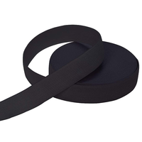 Bande élastique pour couture de cheveux, tricotée noire, bande Web, bobine à haute élasticité, cordon extensible