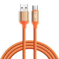 Câble de charge rapide TPE 3A de nouvelle conception en gros avec lumière LED verte, Micro USB vers Type-C, conducteur en cuivre pur pour téléphones mobiles