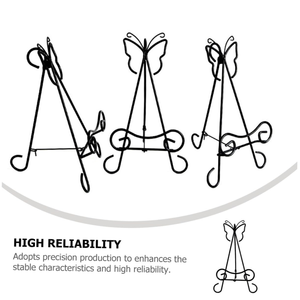 <span class=keywords><strong>Support</strong></span> <span class=keywords><strong>de</strong></span> Présentation en Métal Noir Style Européen en Forme <span class=keywords><strong>de</strong></span> Papillon pour Cadres Photo, Albums et Images – Présentoir Décoratif en Fer Forgé - Product Image 3