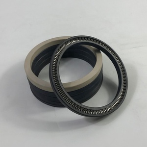 PTFE Corps universel en forme de U <span class=keywords><strong>Joint</strong></span> à lèvre à ressort en acier inoxydable combiné FKM T-eflon <span class=keywords><strong>Joint</strong></span> de piston sous tension à ressort de type V - Product Image 2