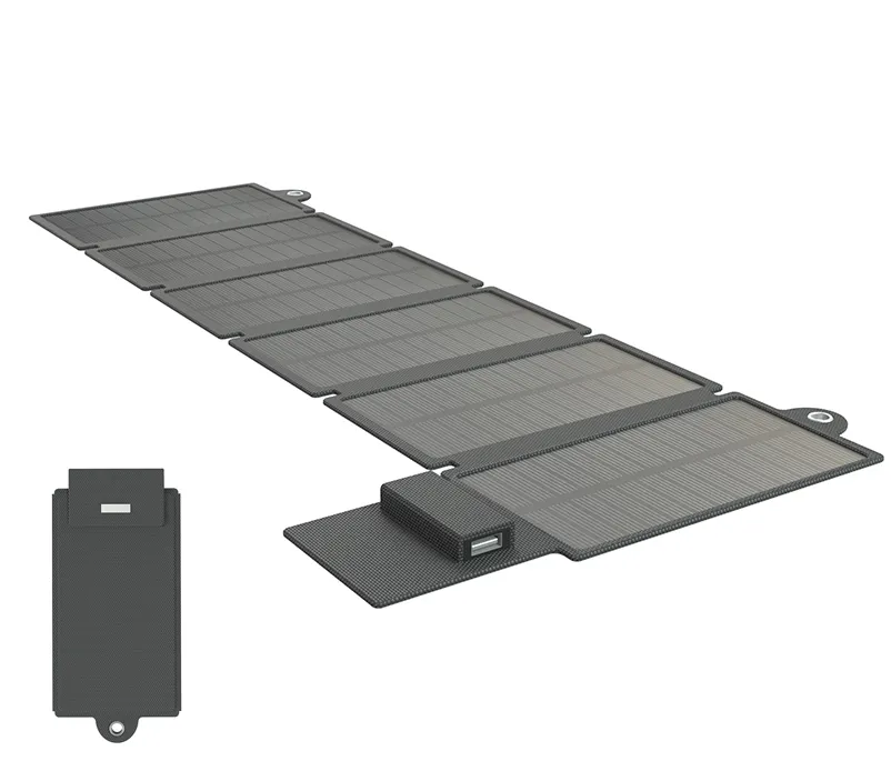 Carregador solar 10w com 6 painéis solares, à prova d' água, dobrável, camping, carregador de viagem, 5v 2a