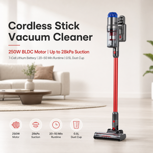 250W Brushless Cordless Stick Vacuum Cleaner 25.9V 28KPa 4 Layer Filtration LED Green Light Floor <b>Brush</b> For Home Car <b>Pet</b> Hair - Product Image 1