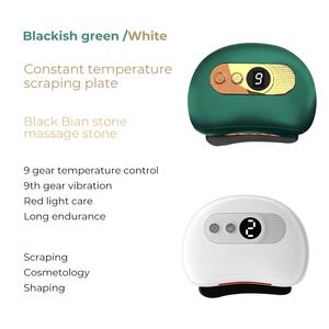 Cuidado <span class=keywords><strong>DE</strong></span> LA PIEL Luz roja Gua Sha para estiramiento facial Logotipo personalizado Compresa caliente Masajeador facial Antienvejecimiento Eléctrico Bian Stone Gua Sha - Product Image 5