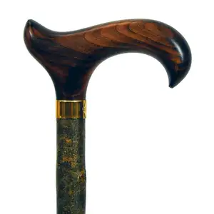 Wooden Walking Stick Hiking Cane Handcrafted Engraved Dome Handle