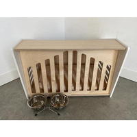 Maison pour animaux de compagnie de luxe en bois écologique multifonctionnelle, style cabane en bois, niche intérieure pour chiens, motif floral, fermeture à boutons pression, personnalisable