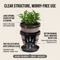 Pot Bunga Plastik PE Tahan Lama Desain Modern Model Gantung Buatan Cina