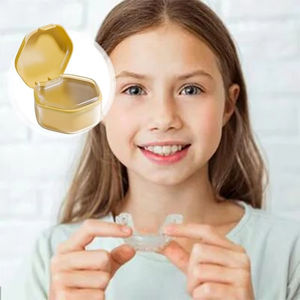 Caja de Almacenamiento Doméstica al por Mayor, Estuche de Retenedor Ortodóntico de 2 Capas, Limpiador de Dentaduras Postizas en Forma de Polígono con Sello - Product Image 5