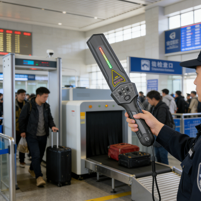 High Precision Adjustable Sensitivity ABS Plastic Industrial Metal Detectors Factory Security Check Handheld Metal Detector