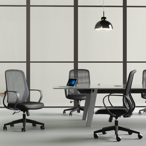 Sedia da ufficio moderna semplice in <span class=keywords><strong>Mesh</strong></span> per lavoro al <span class=keywords><strong>Computer</strong></span> e trattative per conferenze caratteristiche del personale per ambiente ufficio - Product Image 3