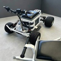 Quad électrique tout-terrain avec moteur 1000W, différentiel à haute et basse vitesse, essieu arrière, kart pour adultes avec remorque
