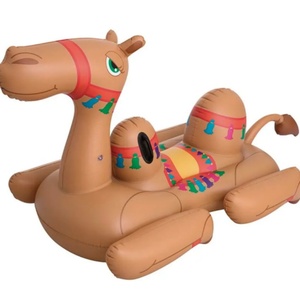 Bouée gonflable en PVC en forme de chameau 220*113*117 CM avec deux poignées pour enfants et adultes, flotteur de piscine - Product Image 4