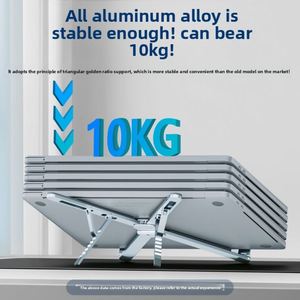 Nuevo Soporte Portátil para Laptop, Base Elevadora para Computadora, Altura Ajustable, Aluminio Ergonómico, Mini Plegable, para Laptops de 10-15.6'' - Product Image 2