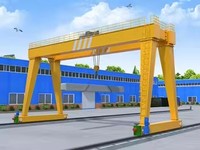 Pont roulant à double poutre pour levage industriel 32 tonnes 50 tonnes 13m Équipement d'usine