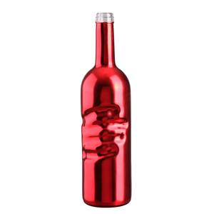 Bouteilles en verre cylindriques décoratives <span class=keywords><strong>de</strong></span> haute qualité pour vin et <span class=keywords><strong>liqueur</strong></span> avec gravure, impression offset et gravure à l'acide - Vente en gros - Product Image 2