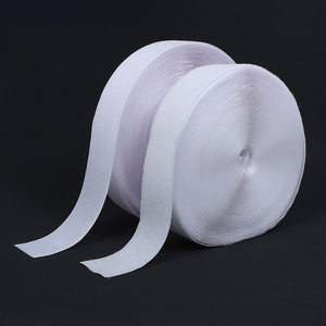 Ventes en gros de rubans auto-agrippants tissés non adhésifs pour machines à coudre, attaches pour vêtements, accessoires blancs, support OEM ODM - Product Image 1
