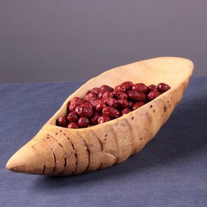Bamboo <b>Root</b> Carving Fruit Plate Handmade Wooden Pattern Serving Tray Home Use - Product Image 1