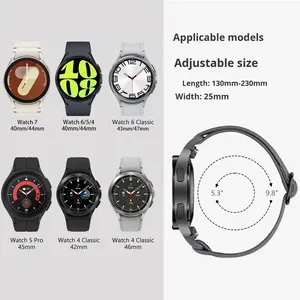 Bracelets de montre intelligents en nylon tressé à libération rapide personnalisés de 20 mm compatibles avec Samsung Galaxy Watch GT5 4/5/6 - Product Image 2