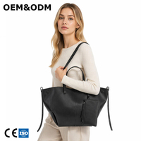 Sac fourre-tout plissé en cuir végétalien de luxe pour femme, grand sac à bandoulière simple et élégant, imperméable, collection 2026, en promotion
