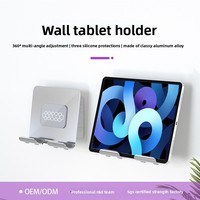 Support mural en alliage d'aluminium pour smartphone et tablette avec design rotatif, portable et pliable, stabilisation d'image pour iPad