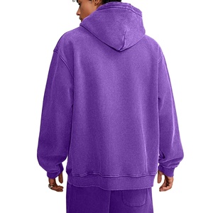 Autumn Embroidered Oversized Pullover Hoodie Wash Plush Cotton Hooded <b>Sweatshirt</b> <b>Vintage</b> Heavyweight Men Streetwear - Product Image 3