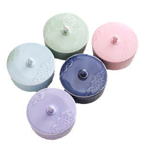 Plato de Cerámica para Frutas con Tapa, Diseño de Nubes Azules, Tazón para Té y Aperitivos, Contenedor de Almacenamiento para el Hogar - Product Image 4