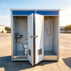Toilettes et <span class=keywords><strong>douche</strong></span> portables <span class=keywords><strong>2</strong></span> <span class=keywords><strong>en</strong></span> <span class=keywords><strong>1</strong></span>, unité mobile double, toilettes extérieures avec lavabo et <span class=keywords><strong>douche</strong></span> - Product Image 1