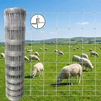 Clôture de champ en fil de fer tissé à nœuds fixes galvanisé de 5, 6, 7, 8 pieds pour cerfs, bovins, chevaux, sur les pâturages, en rouleau pour utilisation en ferme