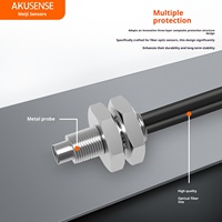 AKUSENSE-Sensor de fibra óptica serie P M4/M6 350, reflexión difusa de vidrio de cuarzo de alta temperatura, longitud de onda de 1064nm,