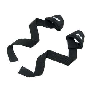 RXN Sports Logotipo personalizado Black Power Cotton & Nylon Lifting Muñequeras para entrenamiento de fuerza Deadlift - Product Image 4