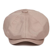 Rétro printemps automne décontracté britannique gavroche chapeau couleur unie 8 panneau béret chapeau pour hommes