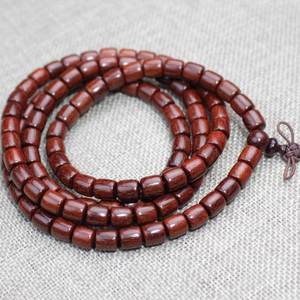 Zambian Blood Sandalwood <b>Bracelet</b> 108 Barrel <b>Beads</b> Unisex Religious Jewelry Ethnic Style Prayer <b>Bead</b> <b>Bracelet</b> - Product Image 3