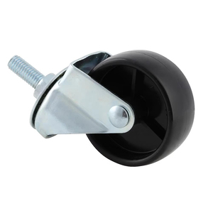 Roulettes en PP de 75 mm (3 pouces) à tige filetée, silencieuses, avec frein à roulement à billes, charge 65 kg, roues modernes pour chaises d'école et meubles - Product Image 1