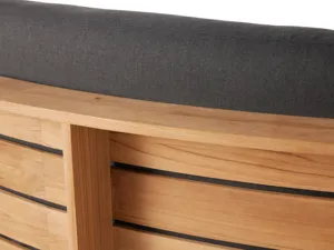Taman tahan air luar ruangan melengkung anggun Serpentine dua bagian Sofa Modern - Product Image 4
