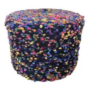 1/3.5NM Space Dyed Ping-Pang Yarn Multicolor Ball Polyester Nylon Yarn Pompom Yarn