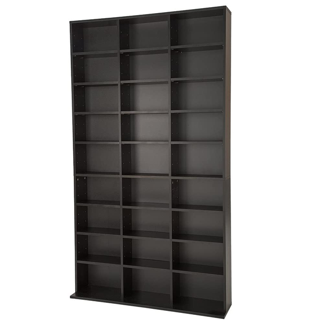 Wooden Display cd Rack Wall Shelf Adjustable Bookshelf Furniture