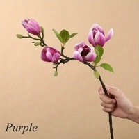 Fleur artificielle en soie Magnolia, style chinois, pour la maison, le salon, la table à manger, arrangement floral décoratif pour mariage
