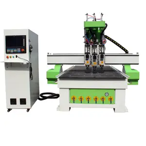1325 multi process three spindles CNC Router woodworking machine CNC for solid wood cabinet door engraving screen furniture