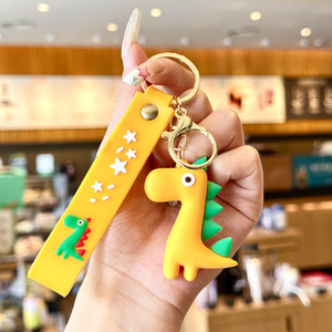 Porte-clés en silicone 3D en PVC de dessin animé pour enfants, accessoires de porte-clés en caoutchouc, porte-clés à mousqueton - Product Image 3