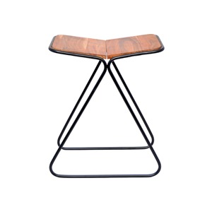 Factory Wholesale Black Iron Metal Counter <b>Stool</b> Bar Chairs With Wooden Seat Customize Design Accepted Kitchen Furniture <b>Stool</b> - Product Image 3
