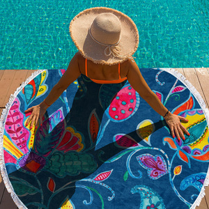 <span class=keywords><strong>Tapiz</strong></span> de Mandala FF4043, manta de playa Bohemia, decoración del hogar, suelo circular, esterilla de Yoga, toalla de playa de microfibra redonda de secado rápido - Product Image 1