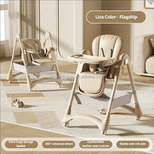 <strong>Space</strong>-<strong>Saver</strong> Baby Foldable <strong>High</strong> <strong>Chair</strong>, Multifunctional Toddler Dining Seat with Safety Harness and Toy Rack - Product Image 5